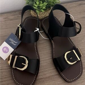 Universal Thread Black Buckle Sandals – Size 6.5 / 6